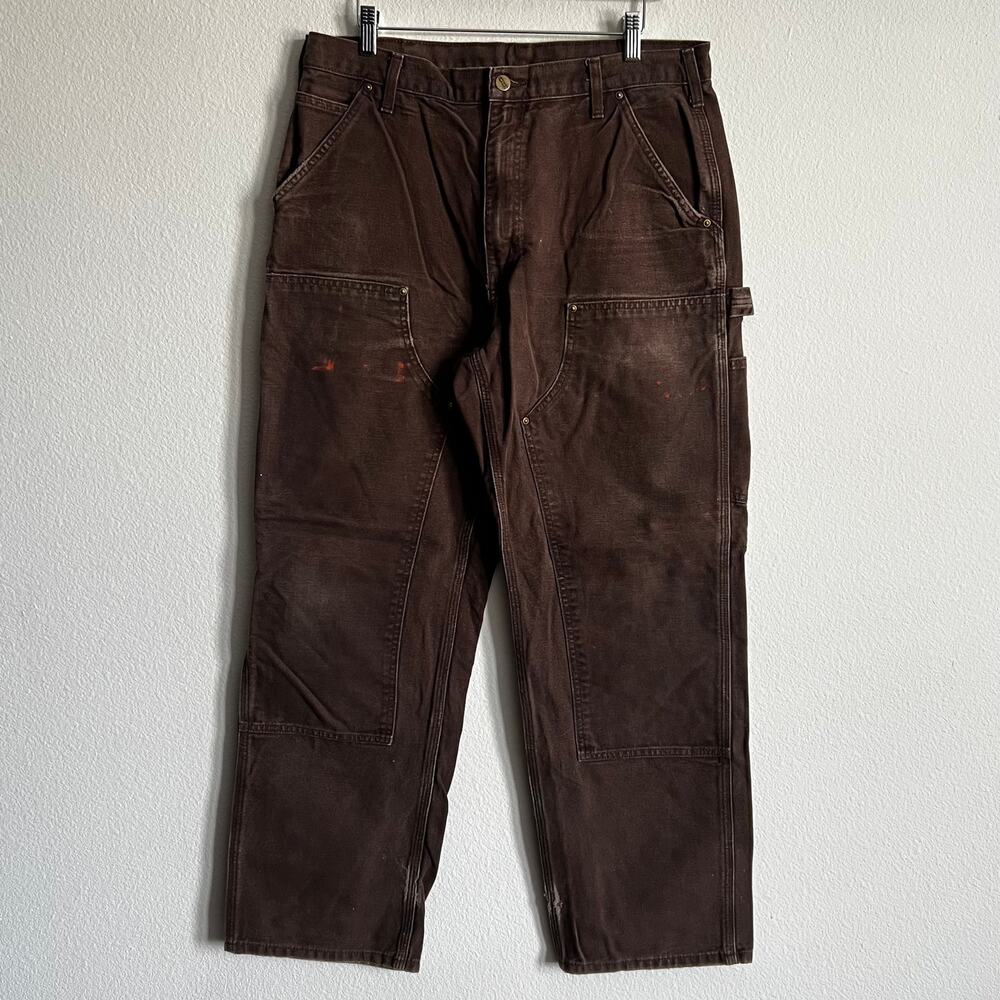 Carhartt B136 DKB faded brown double knee work wear carpenter pants
